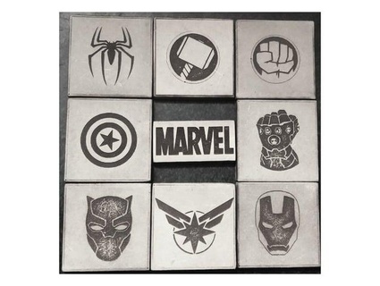 marvel laser engraved logo collection lightning sree 3d print model - Mito3D