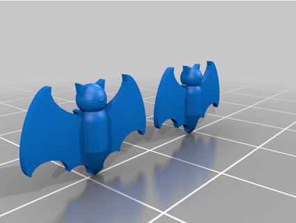 pipistrello piccolo pesciolino 3d print model - Mito3D