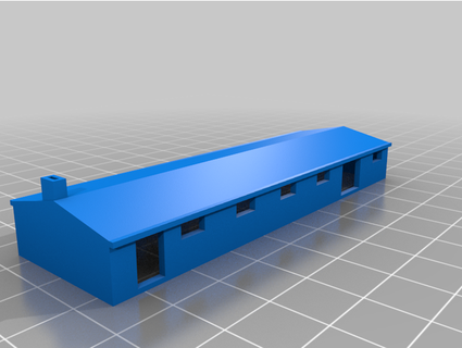 ou ölçek model tren bina w1 fildc 3d print model - Mito3D