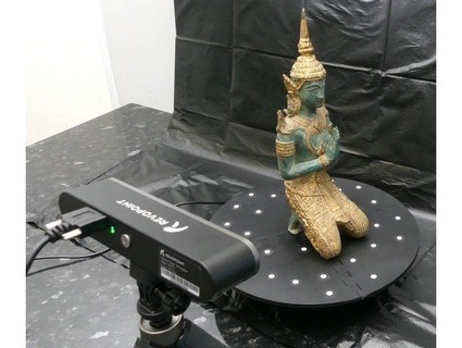 thaïlandais bronze statue scanné revopoint pop2 technicien 3d print model - Mito3D