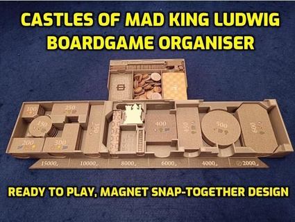castles mad king ludwig board game organiser justcallmered 3d print model - Mito3D