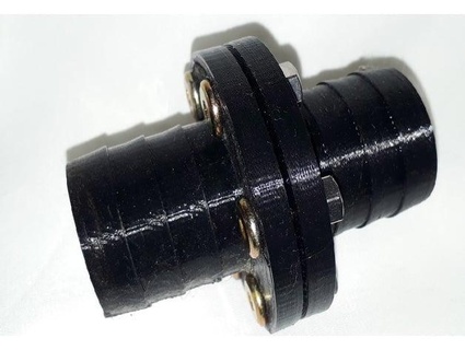 flanged hose connector donaldx 3d print model - Mito3D