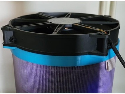 xiaomi aire purificador 200mm ventilador adaptador ojos 3d print model - Mito3D