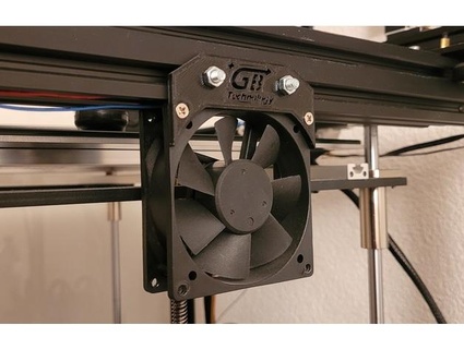 ventilator holder - cooling heatbed printing fast mc gaensli 3d print model - Mito3D