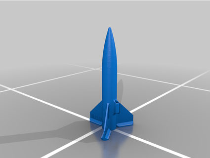 table topper rocket inverted pursuits lab 3d print model - Mito3D