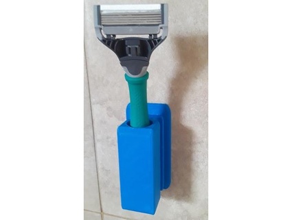 razor toothbrush holder mrspiffy 3d print model - Mito3D