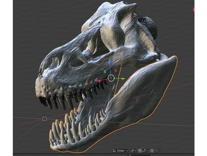 rex crâne FlushGordon 3d print model - Mito3D