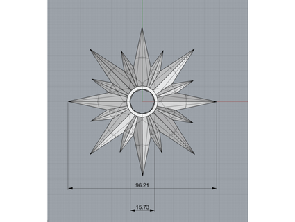 star sun decoration noob888 3d print model - Mito3D