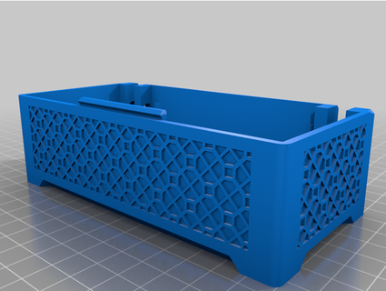 remix hinged box geometric pattern solid walls glukofinder 3d print model - Mito3D