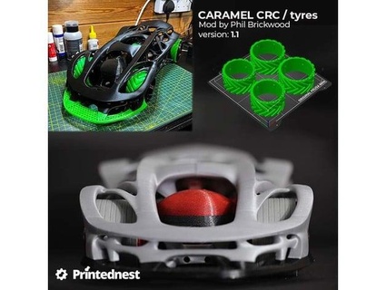 caramel crc tyres - mod phil brickwood printednest 3d print model - Mito3D