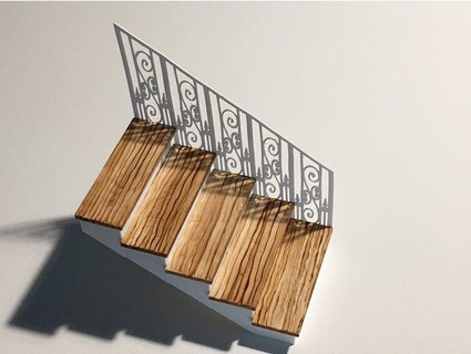 estándar escalera 1 12 escala casas muñecas garylavart 3d print model - Mito3D