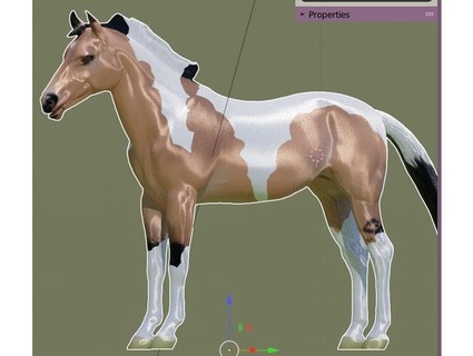 model horse auntiefa 3d print model - Mito3D