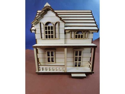 lasercut plywood house eldroppo 3d print model - Mito3D