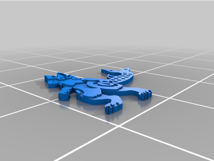 shark protogen keychain bruhfame123 3d print model - Mito3D