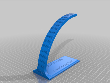 overhang test sliceform 5-85 degrees 3d print model - Mito3D