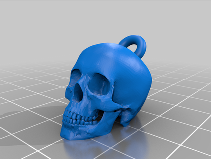 skull keychain 3d print model - Mito3D