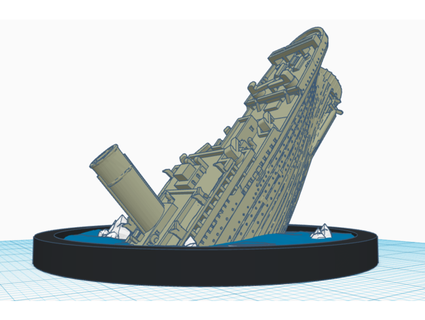 rms titanic sinking desktop model deltagamma 3d print model - Mito3D