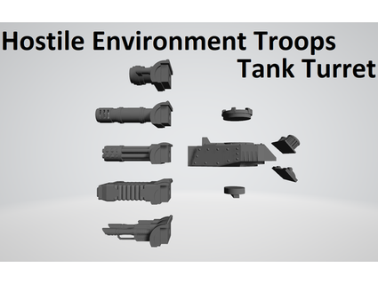 hostile environment troops - tank turret cikkirock 3d print model - Mito3D