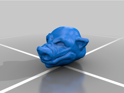 basic pig face ork noahms456 3d print model - Mito3D