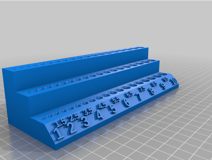 metric drill bit holder bobcat234 3d print model - Mito3D
