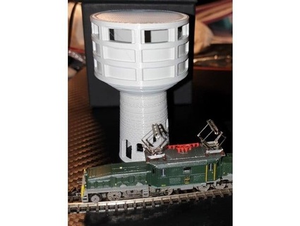z n model train water tower - chateau d'eau phildc 3d print model - Mito3D