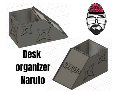 escritorio organizador sd tarjeta smartphone bolígrafo naruto oficina carta teléfono tylo friki cerebro 3d print model - Mito3D