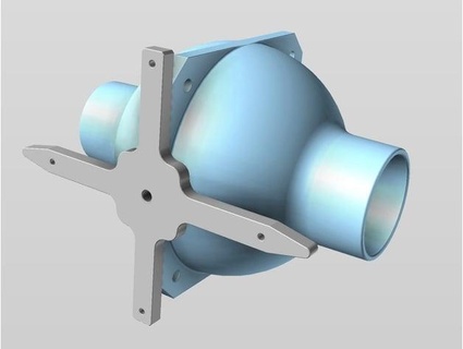 ball valve 40mm tube kugelventil dn40 basteley 3d print model - Mito3D