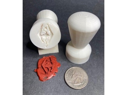wax seal stamp - skyrim tonyp825 3d print model - Mito3D