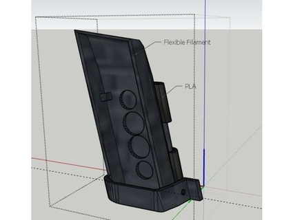 glock 43x escudo braços revista coldre oficial impiedoso 3d print model - Mito3D