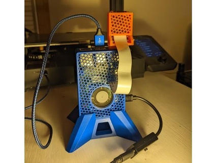 camera mount pi v2 stand long ventilation lids jrjlappy 3d print model - Mito3D