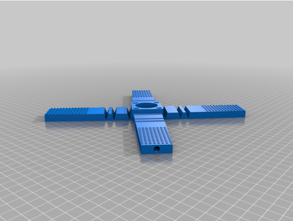 4 finger large robotic gripper blocks kkchamps 3d print model - Mito3D