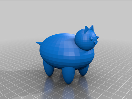 silly fat cat upbox17 3d print model - Mito3D