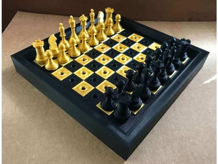 mini peg chess set elizabethwisotzki  3d print model - Mito3D