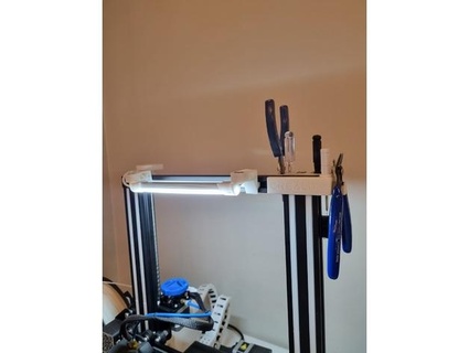 ender 3 led light bracket version 2 tom c  3d print model - Mito3D