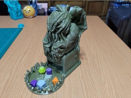 celtico stile vassoio cthulhu dado Torre pettirosso 3d print model - Mito3D