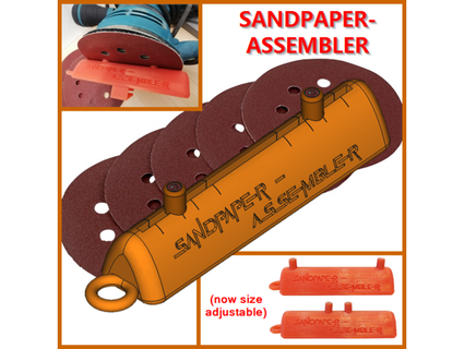 sandpaper assembler taglia regolabile bianca panter 3d print model - Mito3D