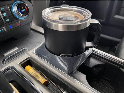 2016 f150 14oz yeti rambler coffee mug cupholder adapter zanthor 3d print model - Mito3D