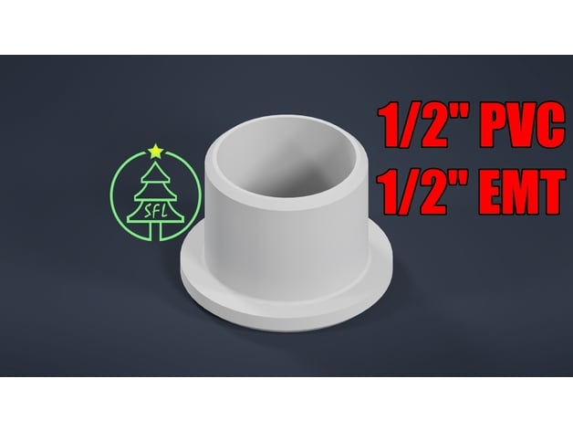 1 2 pvc emt boccola fenice 3D print model - Mito3D