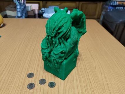 cthulhu coin bank djrobin 3d print model - Mito3D