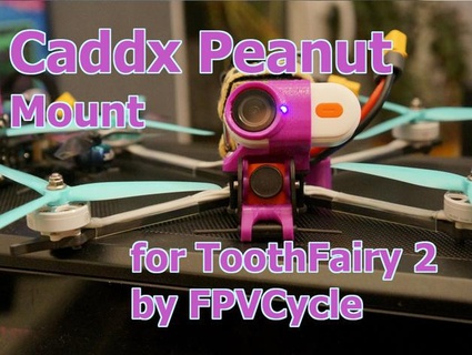 caddx peanut mount fpvcycle toothfairy 2 frame bambusgott 3d print model - Mito3D