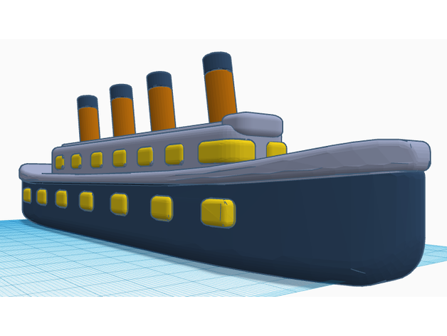 cartoonish titanic deltagamma 3D print model - Mito3D