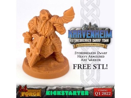 livre quebra pedra anão stl Karvenheim kickstarter antevisão forja dragão 3d print model - Mito3D