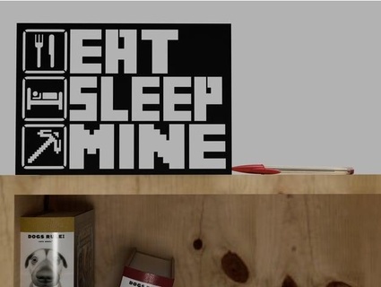 Minecraft comer dormir mía 3d print model - Mito3D