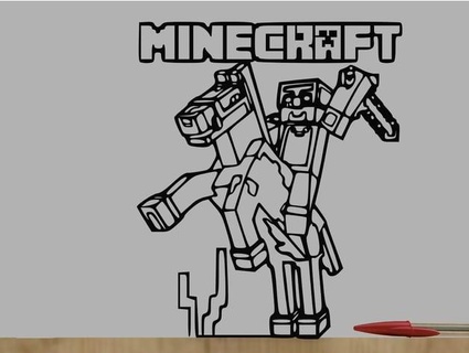 minecraft - horse & rider 3d print model - Mito3D