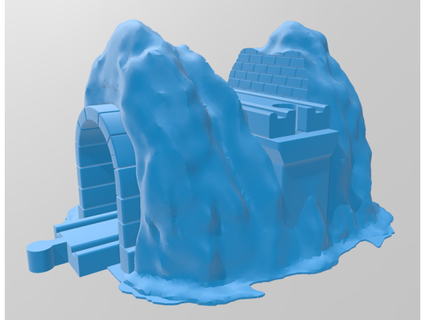 ahşap tren dağ tünel Birleşik Izlemek İsviçreli 3d print model - Mito3D
