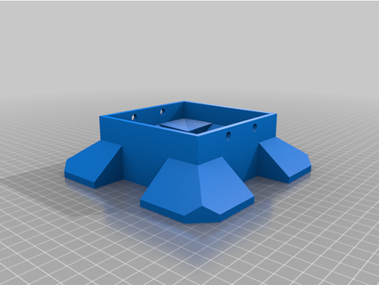 planter box post footer chrgaff 3d print model - Mito3D