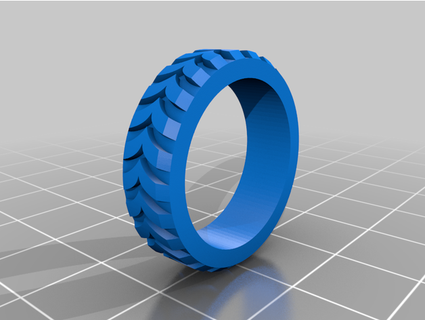 tire tread ring dankscone 3d print model - Mito3D
