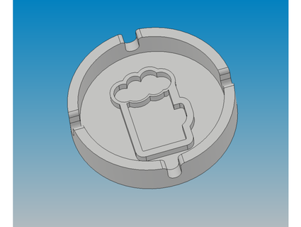aschenbecher mit bierkrug ashtray beer predix 3d print model - Mito3D