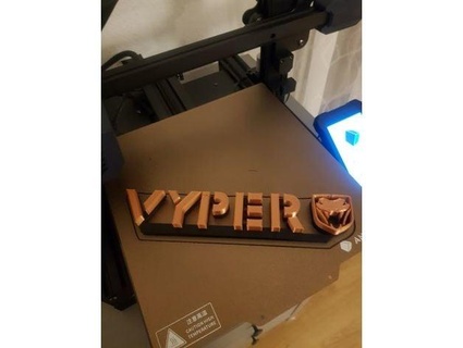 anycubic vyper lettering 3d +logo moorhuhn 3d print model - Mito3D