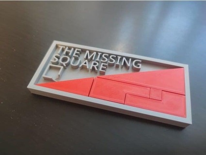 missing square puzzle - grab fix evigl 3d print model - Mito3D